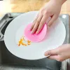 Top Silicone Dish Bowl Cleaning Brushes Multifunction 5 colors Scouring Pad Pot Pan Wash Brushes Cleaner Kitchen Dish Washing Tool DBC