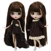 Muñecas ICY DBS Blyth Doll 16 bjd cara personalizada con cabello marrón cuerpo articulado desnudo para niña regalo juguete BL0521 230904