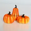 Decorazione per feste Halloween A lume di candela Zucca Portacandele Lampada a LED Decorazione da appoggio Lampada felice Decorazione per feste a casa Oggetti di scena horror x0905 x0905