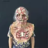 Party Masks Halloween Horror Mask Zombie Masks Party Cosplay Bloody Desgoing Rot Face Scary Masque Masquerade Mascara Terror Masker LaTex T230905
