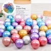 Autres fournitures de fête d'événement 40pcsSet 5 pouces Chorme Rose Gold Mix Couleur Brillant Métallique Ballons En Latex Épais Rose Vert Gonflable Air Globos Baby Shower 230905