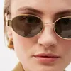 Летние дизайнерские солнцезащитные очки для женщин и мужчин 40235 Триумф Круглые Металлические Модные Элегантные Классические Стильные Анти-Ультрафиолетовые Ретро Пластины Овальные Полнокадровые Случайная Коробка