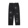 Jeans pour hommes 2021 Black Jean Streetwear Hommes Vêtements Star Graphic Baggy Pantalon Ripped Y2k Pantalones de Hombre Cargo Wide Leg P294G