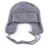 Czapki czapki z czapką wełniane wełniane wełna wełniane wełniane wełniane czapki zima Kobiety Hats Rosyjskie bombowce fałszywe futro swobodne klapy ucha czapki do kości dla kobiet 230904