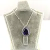 Newest design Silver pendant natural tanzanite stone necklace Women pendant necklace