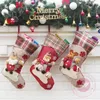 Decorações de Natal Stocking Sack Xmas Gift Candy Bag Noel para Home Navidad Sock Tree Decor Ano 230905