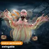 Feestdecoratie Halloween Swing Ghost Light Up Spraakbesturing Horror Props Grondplug-in Ghost voor buitengazon Halloween Party Enge Decoratie x0905