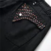 2019 hommes droit coupe ajustée Biker jean avec fermeture éclair vêtements pour hommes trou distrait Style Streetwear luxe Robin Jeans325K