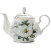 Bone China Ceramic Tea Pot Set Lovely Porslin Stor kapacitet Tekanna för bröllopsgåva242J