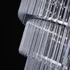 7 layer wedding decoration ceiling hanging lights acrylic modern led chandelier crystal pendant light