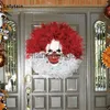 Party Decoration Lofytain skrämmande clowner Skiftnyckel Väggdekoration CREEPY WRENCH Ferringing Halloween Door Hanger Wrench Makeup Carnival Party X0905 X0905