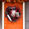 Inne impreza imprezowa dostarcza biała dynia Buttercup Halloween Dekoracja Drzwi Drzwi Wrenik Duch sztuczka lub wisienki wiszące okno wiszące ogrodowe weranda 230904