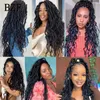 Human Hair Bulks 24 Inch Goddess Faux Locs Crochet Hair Braids Locs Curly Ends Dreadlocks Synthetic Braiding Hair Extensions Boho Hippie Locs 230904