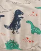 Hoodies tröjor Little Maven Child Boys Cartoon Dinosaur Print Lång ärm för 7 år gamla barnkläder Fall Childras skjortor 230904