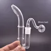 Wholesale Glass Oil Burner Bong J Hook Adapter for Ash Catchers 14mm Female Glass Straw Curve Tube Pipes DIY Smoking Accessories with Male Glass Oil Burner Pipes