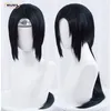 コスプレウィッグwighha itachiコスプレwig itachi uchiha long straight black hat耐火合成髪アニメコスプレウィッグヘッドバンドウィグ230904