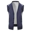 Men's Vests Thick Fleece High Quality Men Sleeveless Sweater Cardigan Knitting Vest Jacket Basic for Autumn Winter Vintage Casual 230904