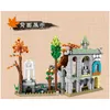 Blöcke Kreative und Interessante Herbst Wald Schloss Hause Dekoration Ornamente Bausteine Spielzeug Geschenke R230905