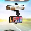 Araba Telefon Tutucu Yükseltme Çok Fonksiyonlu Döner ve Geri Çekilebilir Dikiz Aynası Sürüş Kaydedici Braketi DVR/GPS Universal