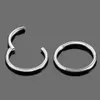 Navel Bell Button Rings 50/100Pcs Stainless Steel Septum Nose Piercing Hinged Segment Hoop Ring for Women Ear Helix Earring Piercing Body Jewelry 230905