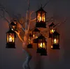 Décoration de fête Décorations d'Halloween LED Bougie Lumière Citrouille Fantôme Suspendu LED Lanterne Lampe Horreur Props Halloween Party Home Bar Décor Fourniture x0905