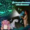 Poupées en peluche Mainal boneka lampu LED projecteur 30 cm dinosaure naga jerapah bercahaya binatang bantal hadiah pengantar tidur pour tuk anak perempuan 230905
