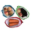 Storage Bags Reusable Mesh Produce Premium Washable Eco Friendly For Grocery Shop Fruit Vegetable 20Sets Drop Delivery Home Garden Hou Otzv0