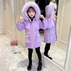 Down Coat New Teenage Winter girls jacket girs fashion jacket plus warm down jacket hooded jacket R230905