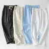Men's Pants Men Soild Cotton Linen Breathable Casual Sport Trousers Male Gym Sweatpants Loose Joggers Streetwear Clothing
