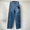 Jeans Womens Designer Retro High Sense Everything Casual losse broek met rechte pijpen en negen punten