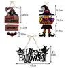 Julekorationer 1st Happy Halloween Paper Door Hanging Pumpkin Ghost Bat Cat Spider Ornament Diy Party 230905