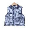 Down Coat Girls Boys Warm Vests Autumn Winter New Baby Waistcoat Outerwear Down Cotton Thickened Jackets Fashion Clothing Kids Solid Vests R230905