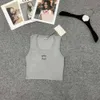 Tank-Top-T-Shirt für Damen, Designer-T-Shirt, weißes Damen-Crop-Top mit Stickerei, sexy schulterfreies schwarzes Tank-Top, lässig, ärmellos, rückenfrei, passend