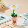 Blocks Flower Building Blocks Toys Potted Plant Compatible Classic Brick Assembly Toys Collection Gift Souvenir R230905