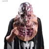 Party Maskers Scary Walking Dead Zombie Masker Latex Griezelige Halloween Kostuum Horror Bloody Volwassen Halloween Props Decoratie T230905