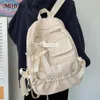 학교 가방 tas sekolah lucu tali bahu dapat disesuaikan anak perempuan ransel dasi kupu kupu nyaman kapasitas besar nilon tas buku 230905