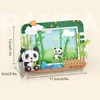 Blocks Panda Bamboo Photo Frame Building Blocks Toy Panda Theme Photo Wall Model Toys Desktop Decoration Children's Holiday Gift R230905