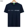 Boss Mens Camiseta de Alta Qualidade Moda Masculina T-shirt Luxo Polo Redondo Pescoço Respirável Top Bos Business Shirt Casual Tee Masculino Tamanho M-XXXL 26