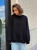 Kvinnors hoodies tröjor Suninheart Babypink överdimensionerade för kvinnor Autumn Winter Thick Warm Fleece Sweatshirt Casual Fashion Loose Pullovers 230904
