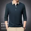 Polo da uomo HAZZYS PrimaveraAutunno Abbigliamento da golf Uomo Business Risvolto Tshirt Camicia POLO Giovane manica lunga Moda Top 230904