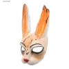 Masques de fête Game Dead by Daylights Cosplay Masque Effrayant Boucher Demi-Visage Masque En Latex Halloween Party Costume Accessoires Props T230905