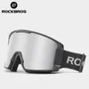 Ski Goggles Rockbros podwójnie duże ramy mężczyźni i kobiety Clear View Kolorowa powłoka oddychająca gąbka snowboard Eyeware 230904