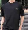 Kvinnors blusar Skjortor Designer Luxury Fashion Triangle Loose Cortile Round Neck Casual Men's and Short Sleeve T-shirt H69Z