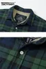 Men's Jackets TACVASEN Fleece Lining Jackets Mens Flannel Cotton Jackets Plaid Casual Button Down Cargo Work Coats Thicken Outwear Tops 230905