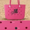 حروف زخرفية السحر لملحقات BOGG حقيبة الحروف الأبجدية رسائل Deco Beach Tote Rubber Drop Drulling OTU8W