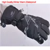 Skihandschuhe Schwarz Schnee Skihandschuhe Wasserdicht -30 °C Winter Warme Snowboardhandschuhe Männer Frauen Motocross Winddicht Radfahren Motorrad Schwarz 230904