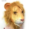 Maski imprezowe anime lwi lwowe lateks Mascaras Halloween Animal Cosplay Cosplay Maska maskarada maski karnawałowe Realistyczne twarz Masker T230905