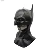 Maski imprezowe Cafele 2022 Dorosły mężczyźni nietoperz superbohatera Cosplay Bruce Wayne kostium Halloween maskarada maskeada Czarna lateksowa akcesoria T230905