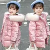 Down Coat Degrees Winter thick White down Jacket for girl clothes Hooded children Coat Kids Outerwear clothing R230905