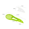 Frutas vegetais ferramentas 3 em 1 abacate slicer shea corer manteiga descascador cortador pp separador plástico faca cozinha gadgets 2 gota deli dh3ul